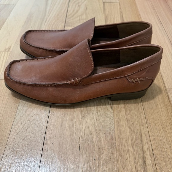 Hush Puppies Men’s Brown Leather Slip-On Loafers Size 8.5 - Picture 5 of 8